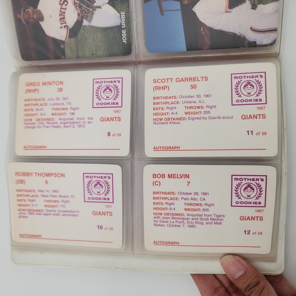 San Francisco Giants Vintage 1987 Mother's Cards Book - Picture 5 of 13